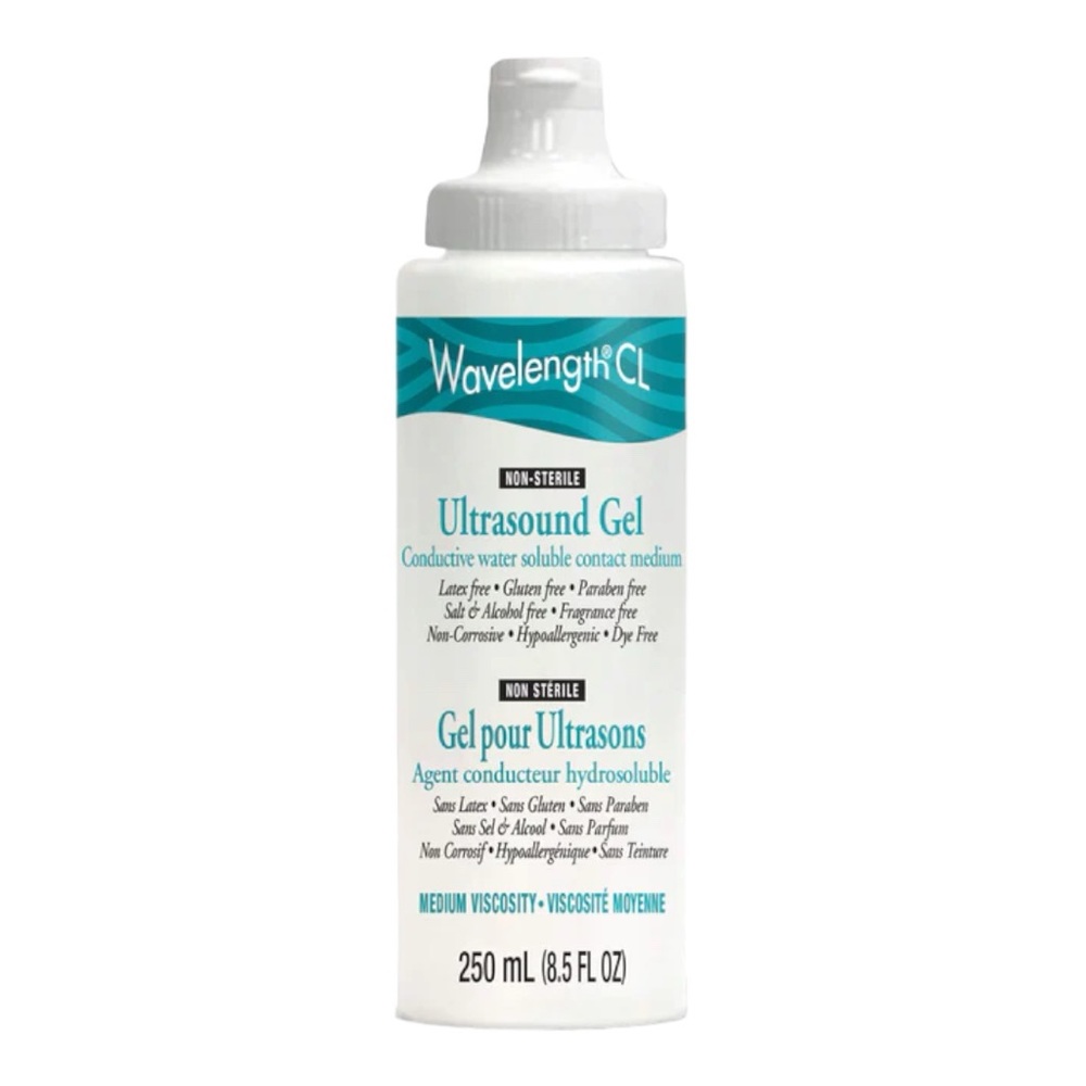 WAVELENGTH CL ULTRASOUND GEL 250ML - CLEAR MULTIPURPOSE